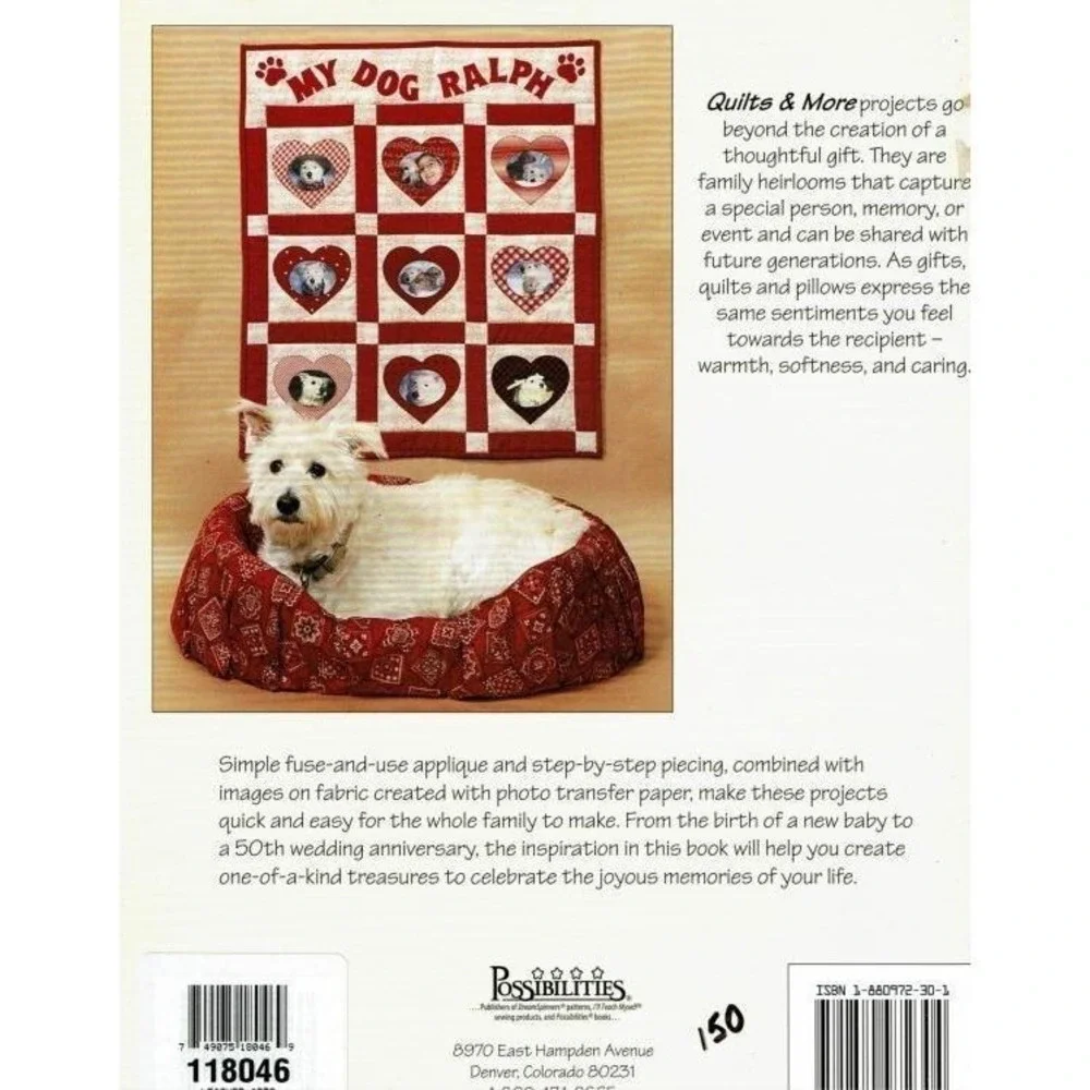Quilts and More: Photo‎ Memories in Fabric Paperback Crafting Book UNCUT